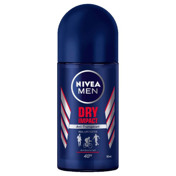 Nivea Dry For Men Roll-On Deodorant, 50ml Supply