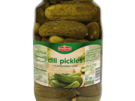 Krastavci Pasteurized Cucumbers, Dill Pickles (Podravka) 2450g - Large Jar Fashion