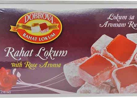 Turkish Delight with Rose Aroma, Rahat Lokum (Dobrova) 16 oz Sale