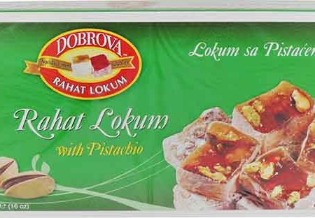 Turkish Delight with Pistachio, Rahat Lokum (Dobrova) 16 oz on Sale