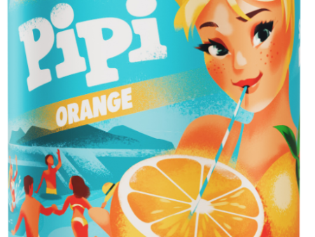 Pipi Orange Soft Drink CASE (24 x 330 ml) Cans Online