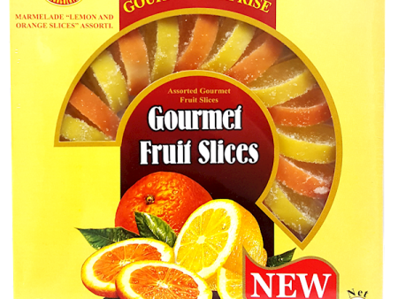 Gourmet Fruit Slices Jelly Candy, Lemon and Orange, 265g Box For Cheap