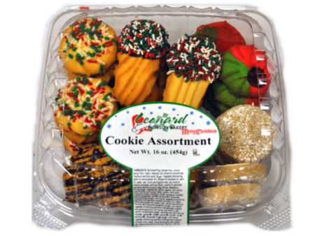 Christmas Cookie Assortment (Leonard Bakery) 16 oz (454g) Supply