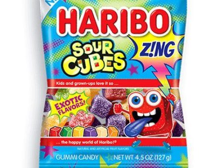 Haribo Zing Sour Cubes Gummi Candy, 4.5 oz Sale