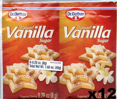 Natural Vanilla Sugar (Oetker) CASE (12 x 48g) For Sale