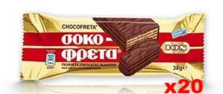 Chocofreta - Milk Chocolate Covered Wafers, CASE (20x38g) on Sale