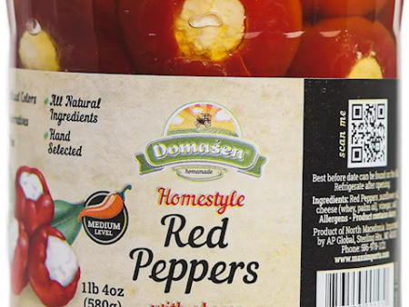 Red Peppers Stuffed with Cheese (Domasen) 580g Online Hot Sale