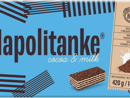 Napolitanke Cocoa & Milk Cream Wafers (Kras) 420 g Sale