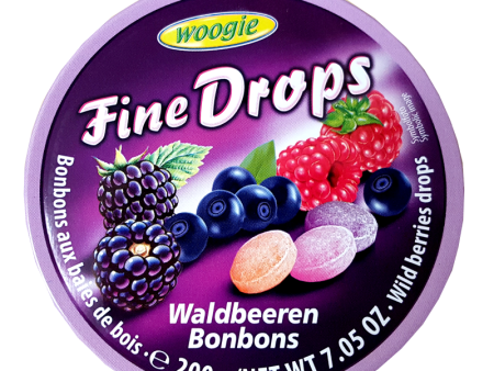 Fine Drops Forest Berries Candies (Woogie) 200g Tin Online Sale