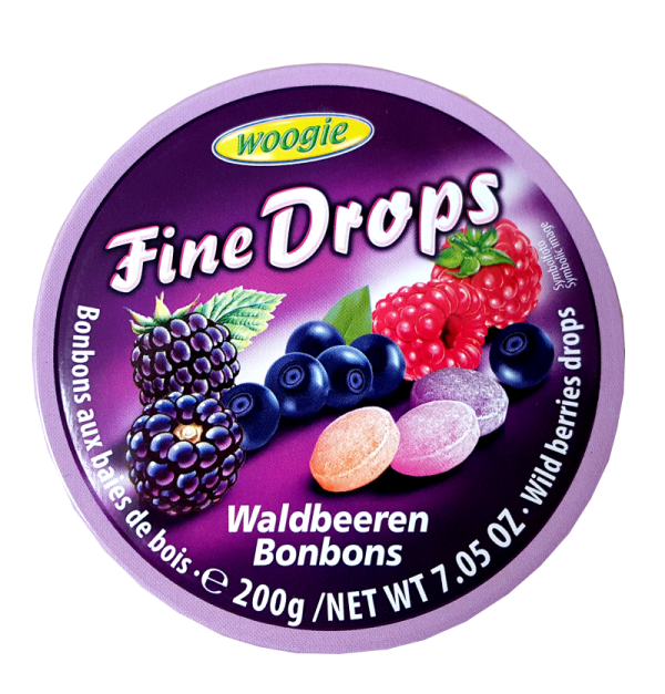 Fine Drops Forest Berries Candies (Woogie) 200g Tin Online Sale