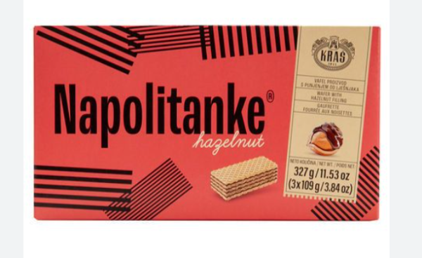 Napolitanke Hazelnut Wafers (Kras) 327 g Online now