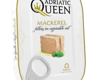 Adriatic Queen SKUSA- Mackerel Fillets in Vegetable Oil, 105g Sale