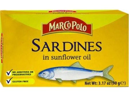 Sardines in Sunflower Oil (MarcoPolo) 3.17 oz (90g) For Cheap