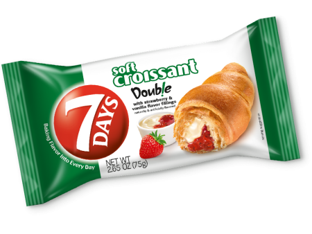 7 Days Soft Croissant with Strawberry and Vanilla, 75g Online now