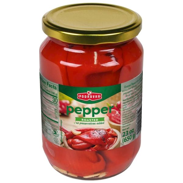 Red Roasted Peppers with Garlic (Podravka) 23 oz (650 g) Sale