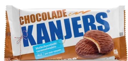 Chocolade Kanjers Karamel Wafels 4 pc, 6.3 oz For Sale