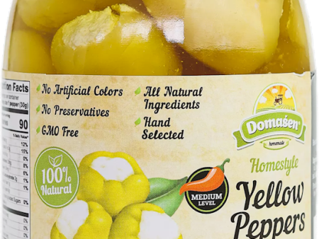 Yellow Peppers Stuffed with Cheese (Domasen) 580g Discount