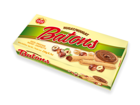 Batons Nougat Wafers, 250g Supply