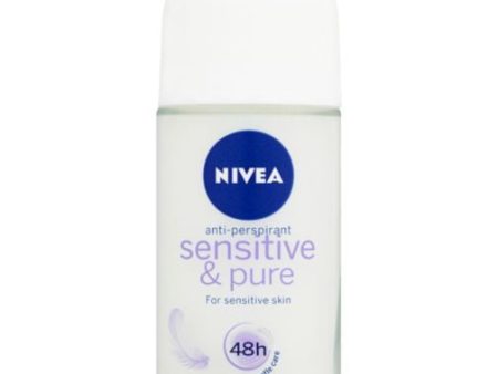 Nivea PURE and Sensitive Roll-On Deodorant, 50ml Online now