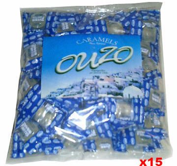 Ouzo Hard Candy (Fantis) round tablets, CASE (15 x 1lb) Online now