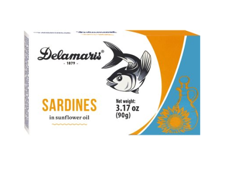 Sardines in Sunflower Oil (Delamaris) 90g Online Sale