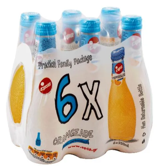 EPSA Non-Carbonated Orangeade, 6 PACK (6 x 232ml glass) Supply